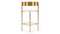 Demi - Demi Bar Stool, Oatmeal Brushed Weave and Brass
