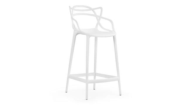 Masters - Masters Counter Stool, White, 25.5