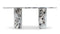 Dante - Dante Dining Table, Modellato Marble, 77in