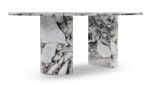 Dante - Dante Dining Table, Modellato Marble, 77in