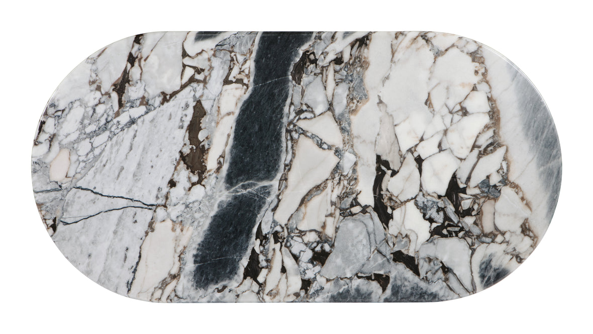 Dante - Dante Dining Table, Modellato Marble, 77in