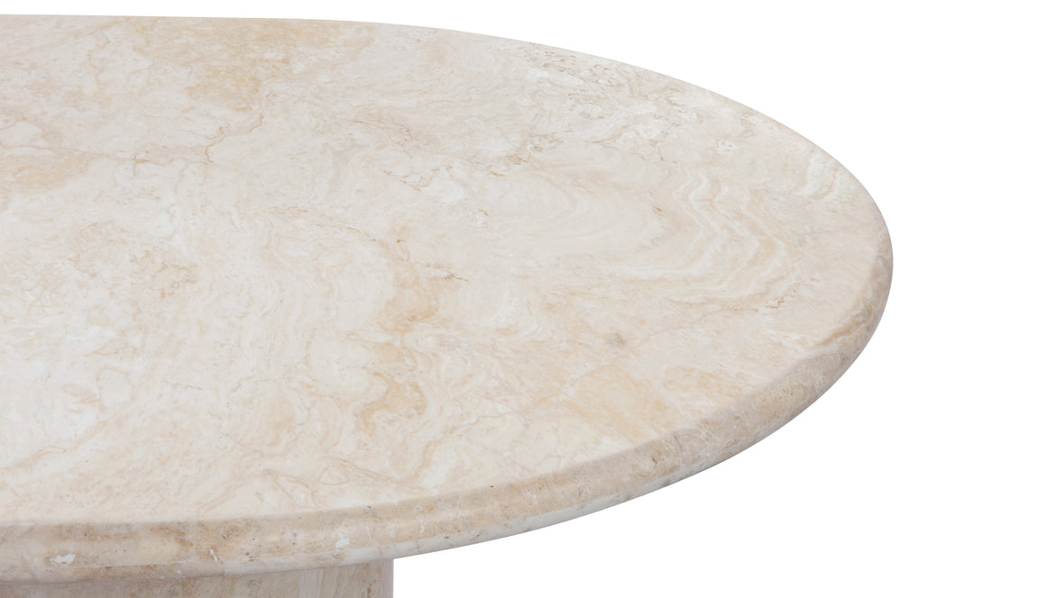 Dante - Dante Dining Table, White Travertine, 98in
