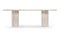 Dante - Dante Dining Table, White Travertine, 98in