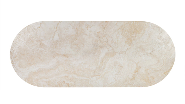 Dante - Dante Dining Table, White Travertine, 98in