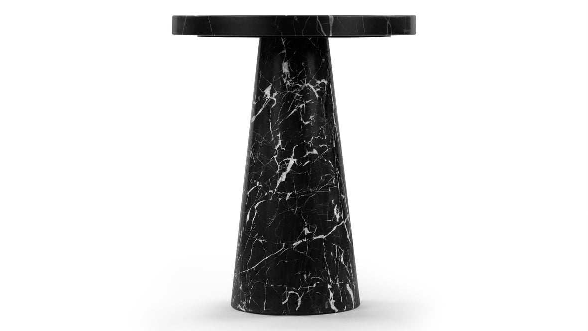 Roc - Roc Side Table, Black Marble