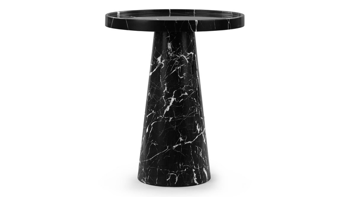 Roc - Roc Side Table, Black Marble