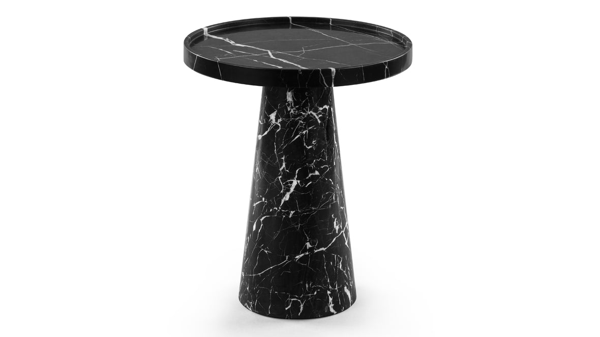 Roc - Roc Side Table, Black Marble