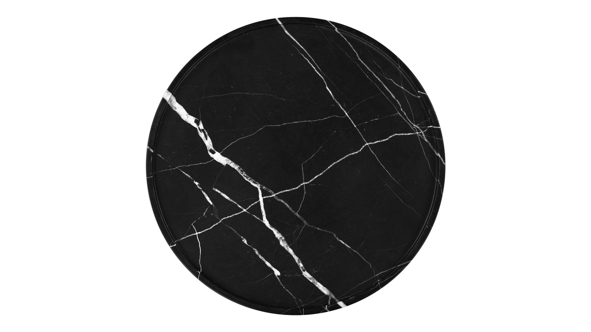 Roc - Roc Side Table, Black Marble