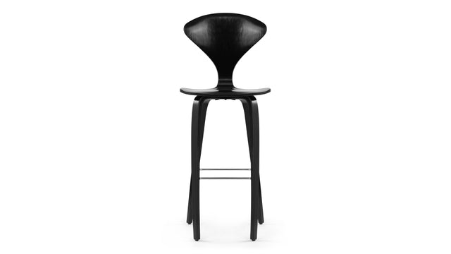 Norman - Norman Bar Stool, Black Ash, 29.5
