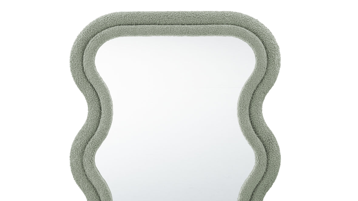 Isla - Isla Floor Mirror, Olive Boucle