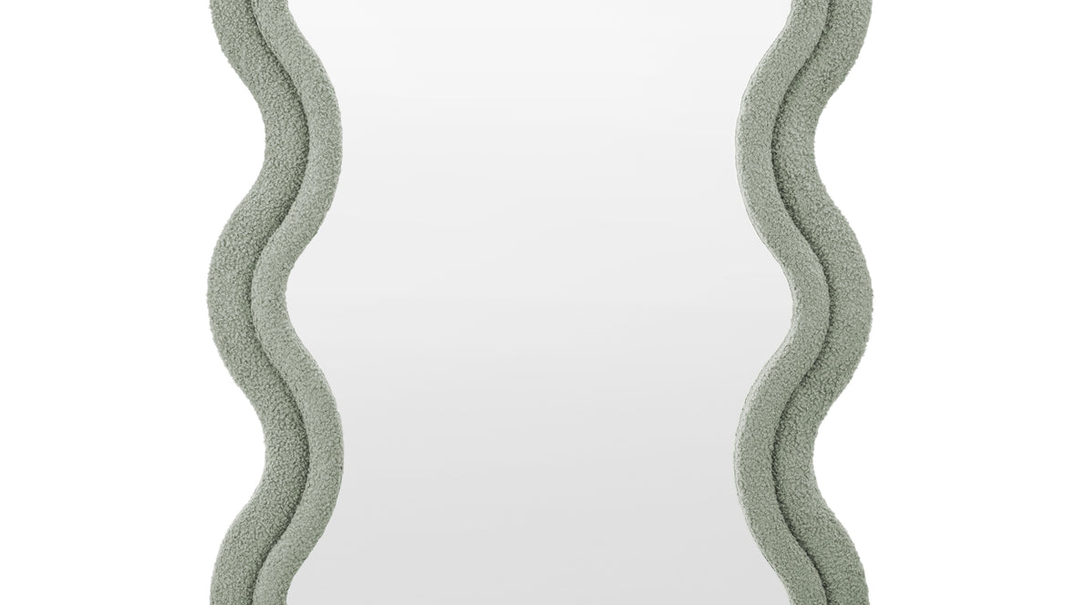 Isla - Isla Floor Mirror, Olive Boucle