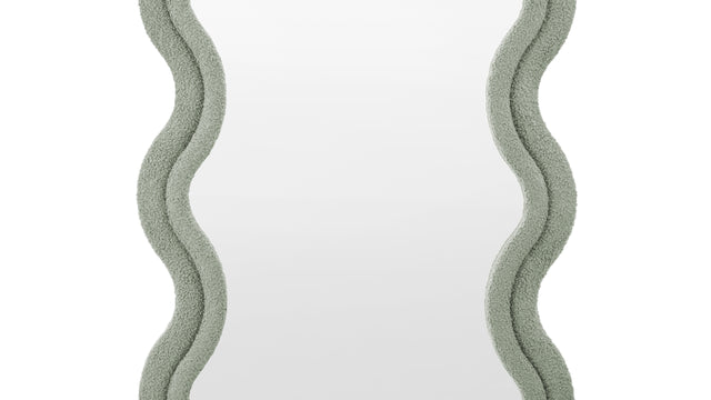 Isla - Isla Floor Mirror, Olive Boucle