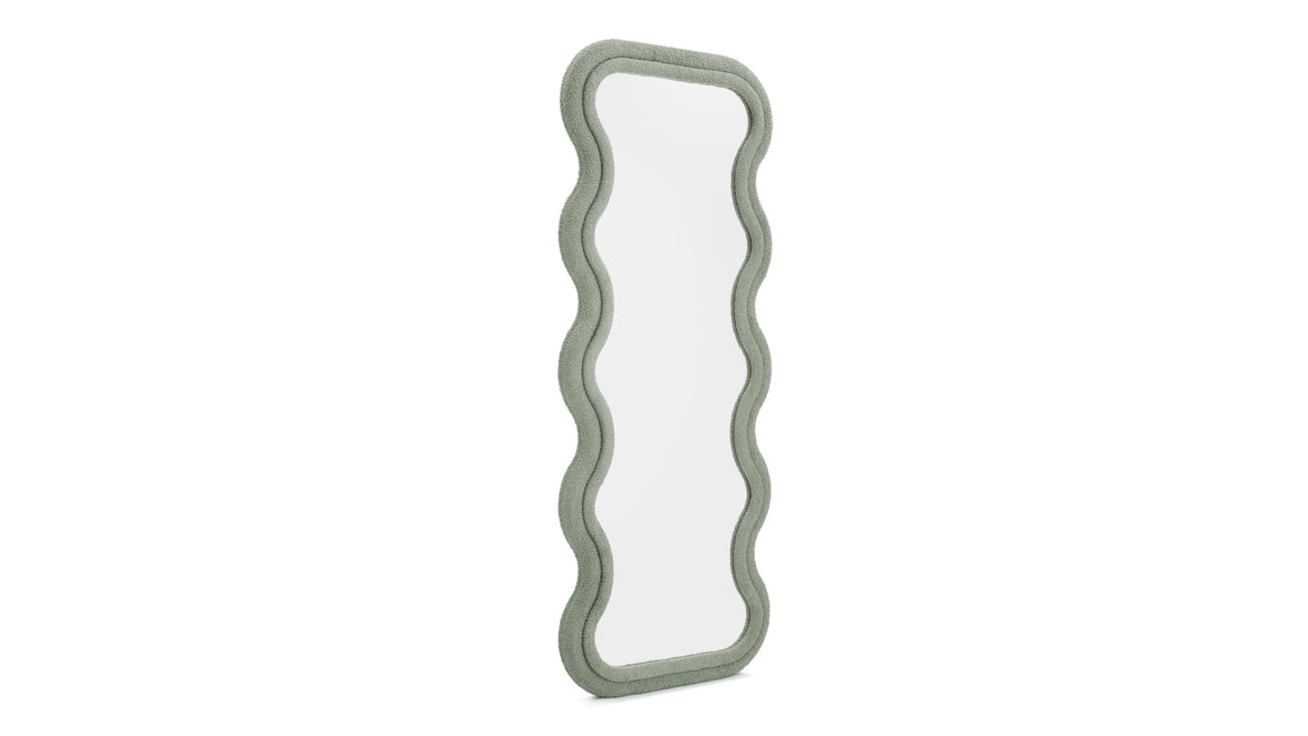 Isla - Isla Floor Mirror, Olive Boucle