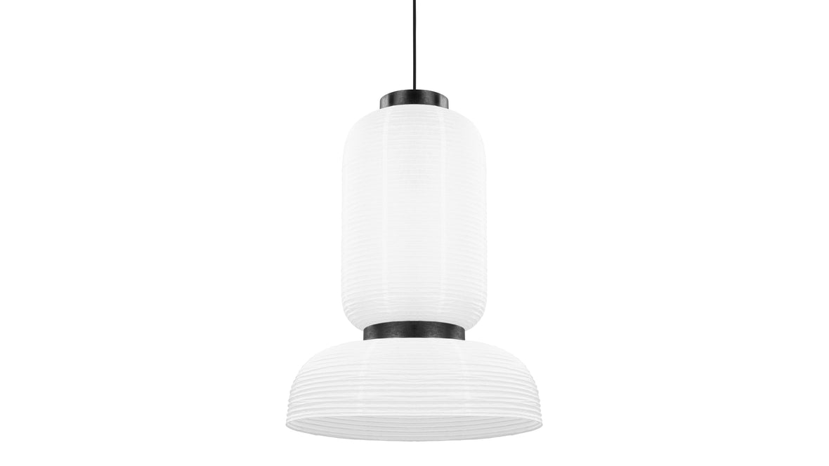 Akio - Akio Long Paper Pendant Light, White