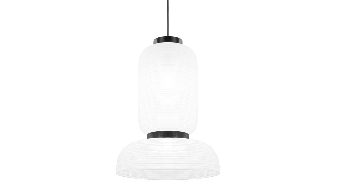 Akio - Akio Long Paper Pendant Light, White