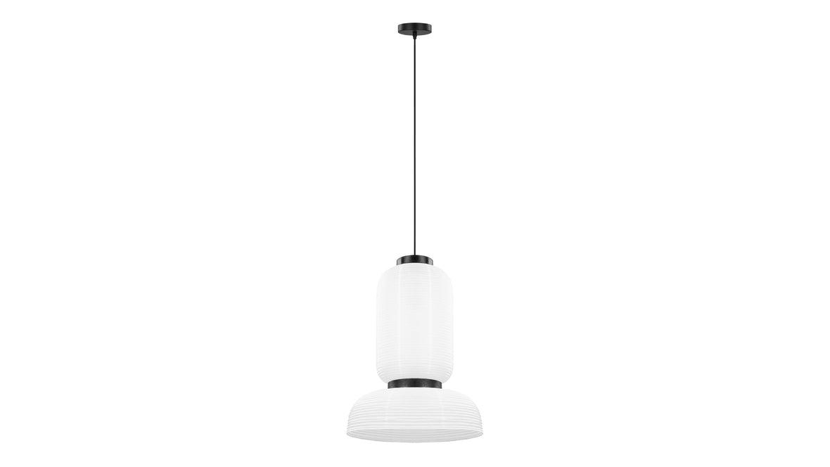 Akio - Akio Long Paper Pendant Light, White