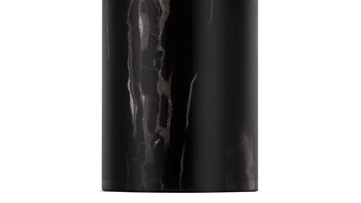 Karl - Karl Table Lamp, Amber Glass and Black Marble