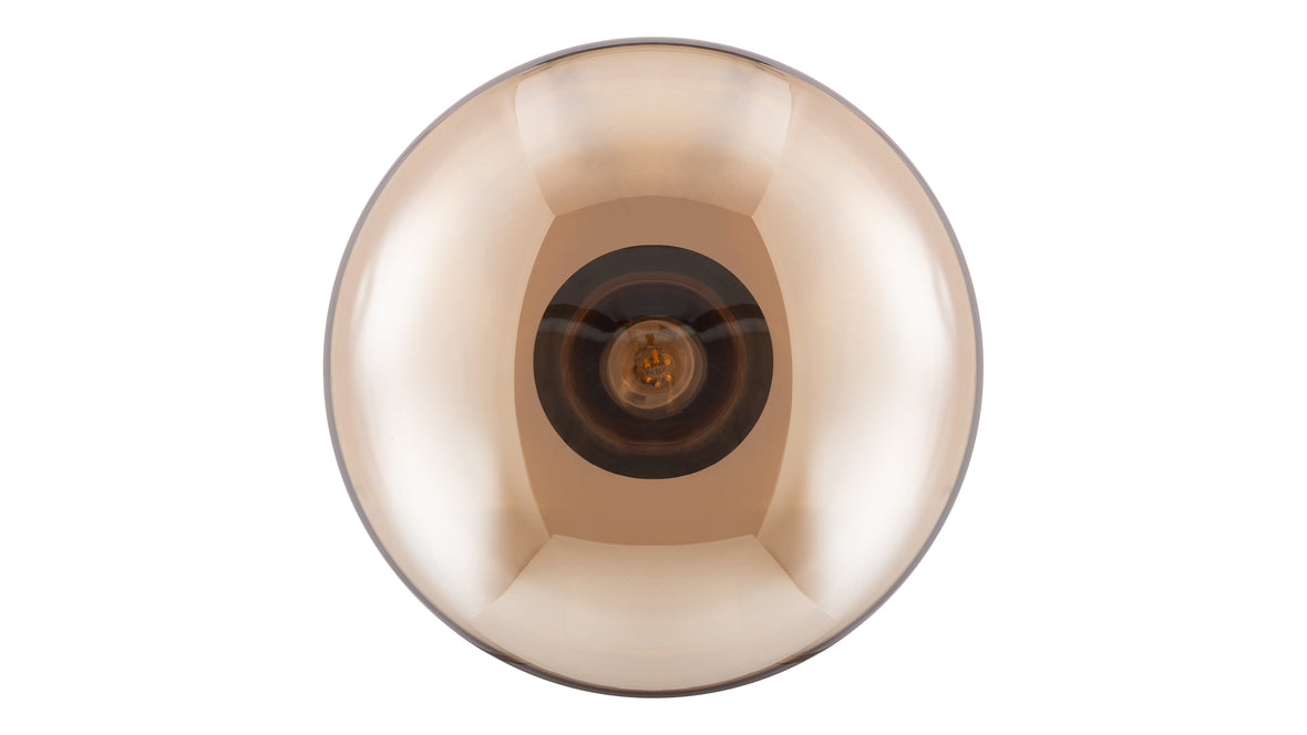 Karl - Karl Table Lamp, Amber Glass and Black Marble