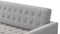 Florence - Florence Three Seater Sofa, Left Chaise, Light Gray Wool