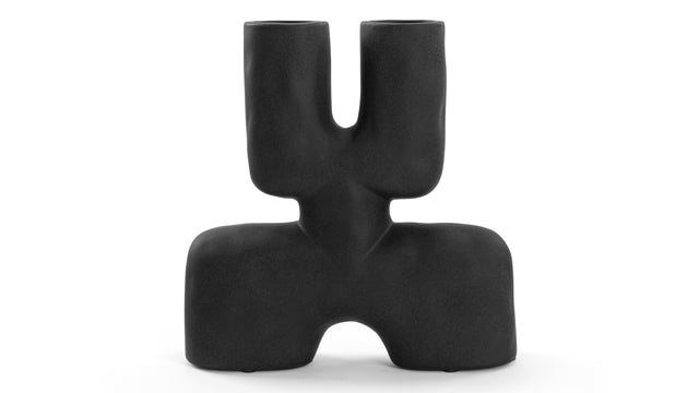 Daan - Daan Duo Vase, Mini, Black Ceramic