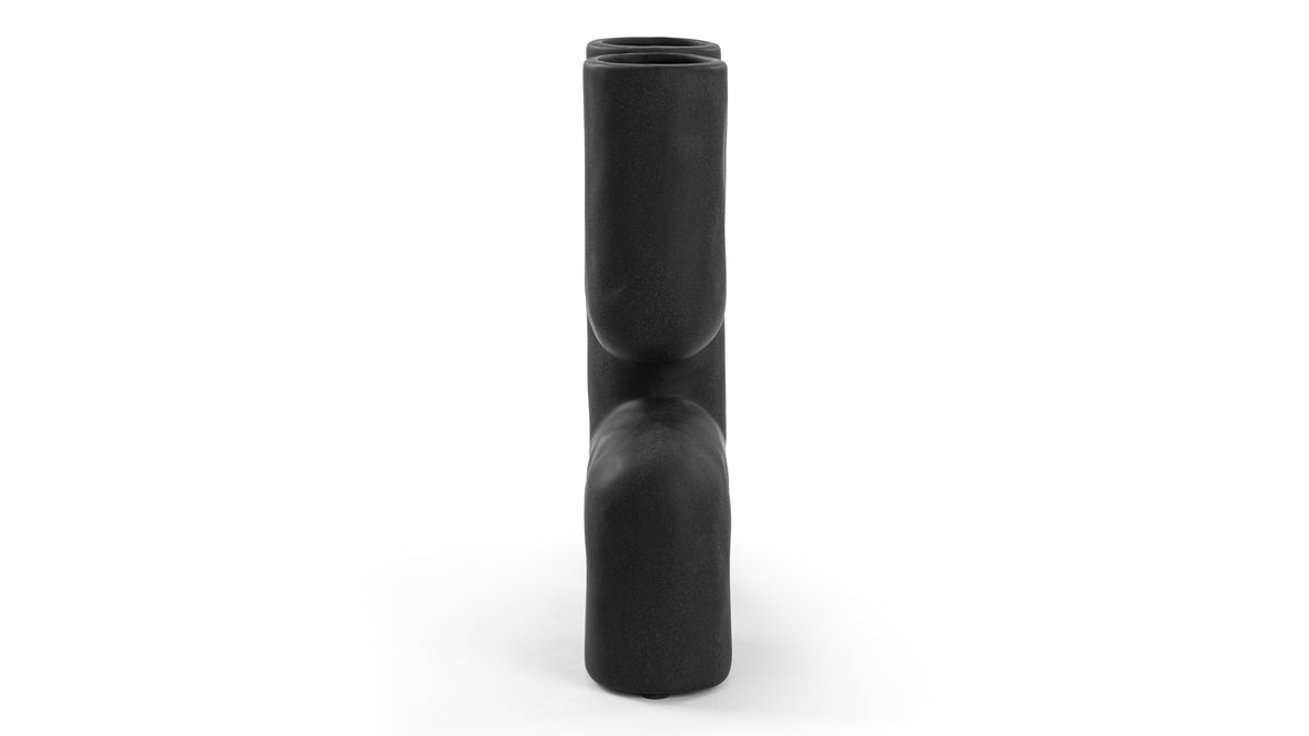 Daan - Daan Duo Vase, Mini, Black Ceramic