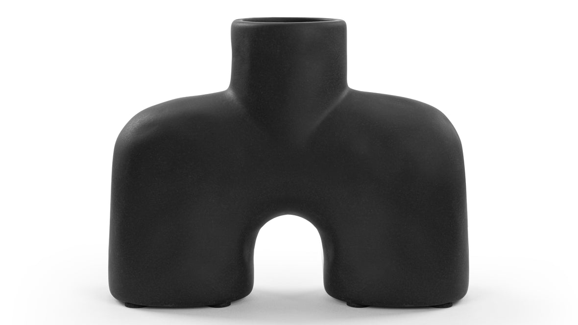 Daan - Daan Uno Vase, Mini, Black Ceramic