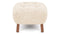 Petra - Petra Ottoman, Natural Luxe Sheepskin