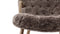 Clam - Clam Chair, Frosted Coco Luxe Sheepskin