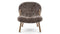 Clam - Clam Chair, Frosted Coco Luxe Sheepskin