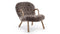 Clam - Clam Chair, Frosted Coco Luxe Sheepskin