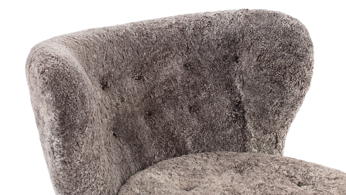 Petra - Petra Chair, Frosted Coco Luxe Sheepskin