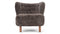Petra - Petra Chair, Frosted Coco Luxe Sheepskin