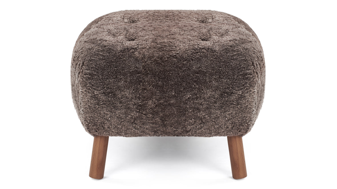 Petra - Petra Ottoman, Frosted Coco Luxe Sheepskin