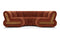 River - River Sectional, Crescent, Russet Plush Velvet