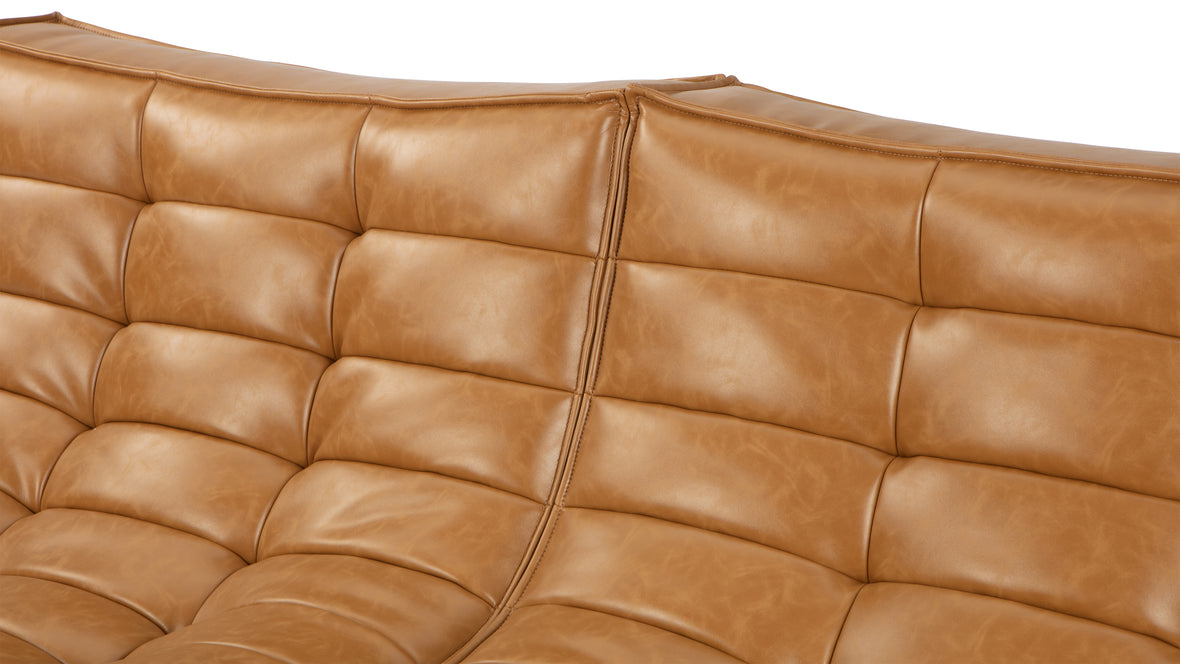Tyge - Tyge Two Seater Sofa, Bourbon Vegan Leather