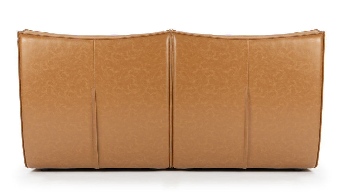 Tyge - Tyge Two Seater Sofa, Bourbon Vegan Leather