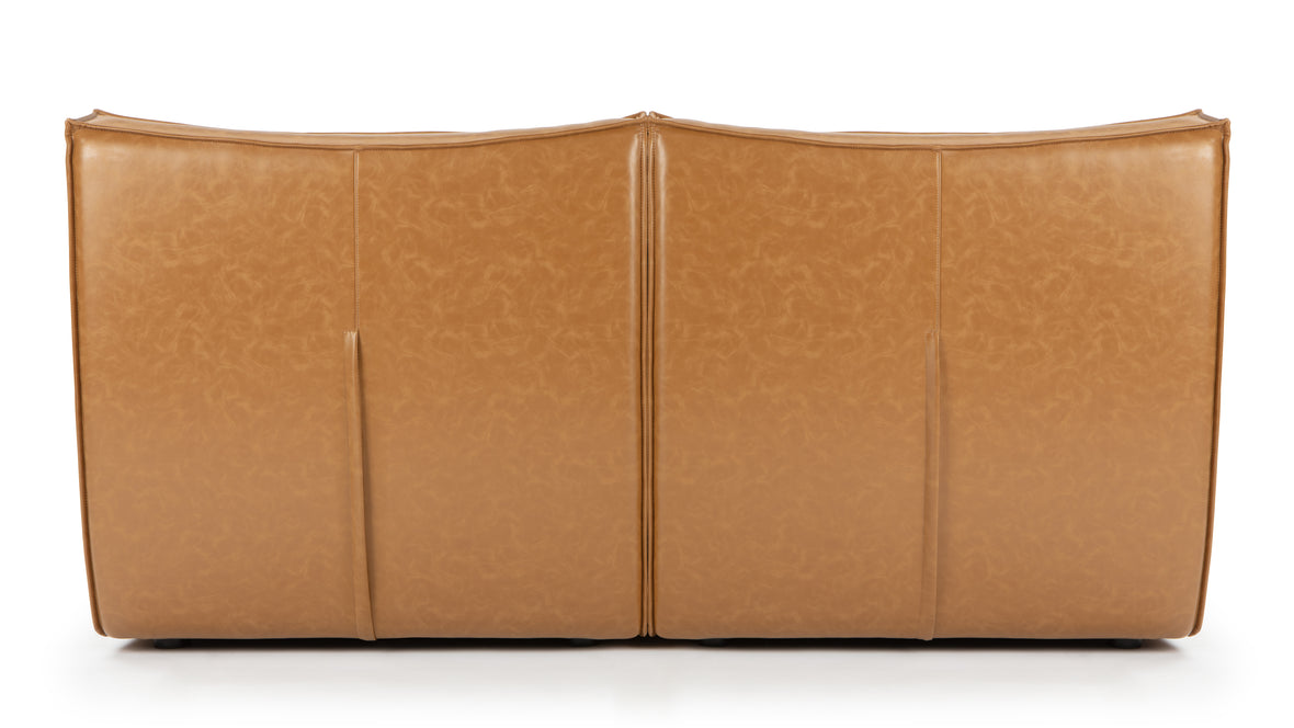 Tyge - Tyge Two Seater Sofa, Bourbon Vegan Leather