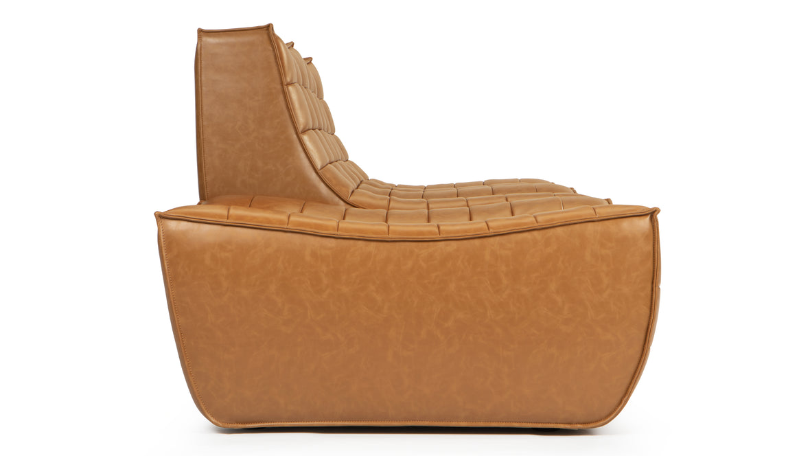 Tyge - Tyge Open End Sofa, Left, Bourbon Vegan Leather