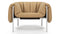 Puffy - Puffy Lounge Chair, Tuscan Tan Vegan Leather