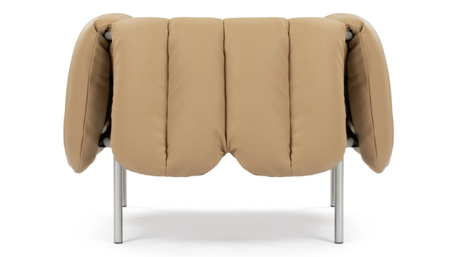 Puffy - Puffy Lounge Chair, Tuscan Tan Vegan Leather
