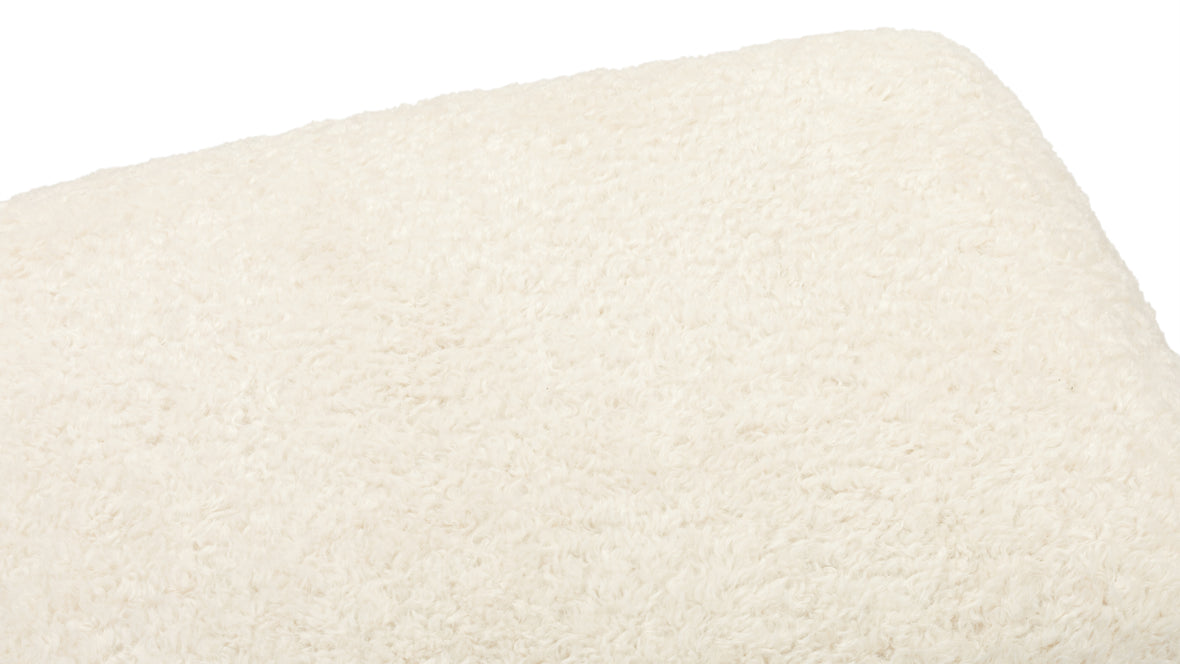 Jia - Jia Ottoman, White Vegan Sheepskin