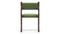 Onda - Onda Side Chair, Deep Olive Velvet and Walnut
