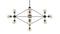Moto - Moto Chandelier, Large, Smoked Glass and Black