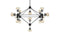 Moto - Moto Chandelier, Large, Smoked Glass and Black