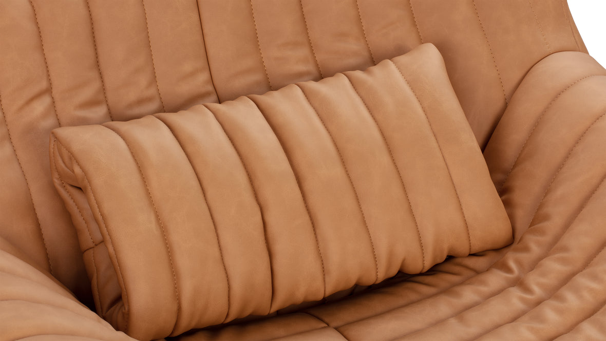 Sandra - Sandra Lounge Chair, Tan Vegan Leather