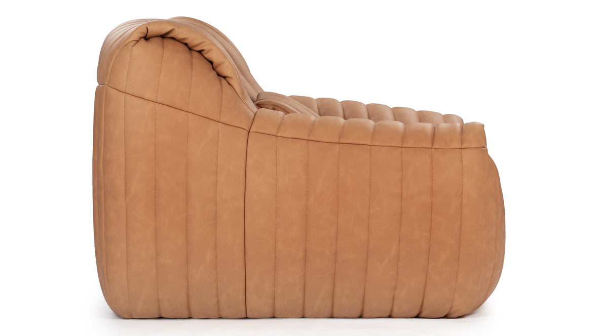 Sandra - Sandra Lounge Chair, Tan Vegan Leather