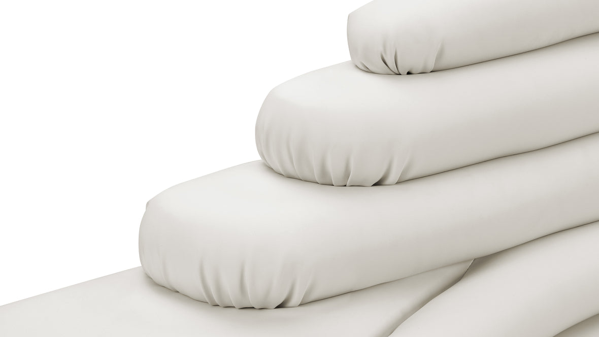 Terrazza - Terrazza Sofa, Right Arm, Cream Vegan Leather