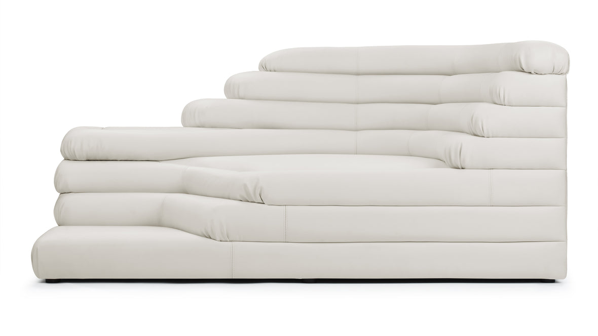 Terrazza - Terrazza Sofa, Right Arm, Cream Vegan Leather