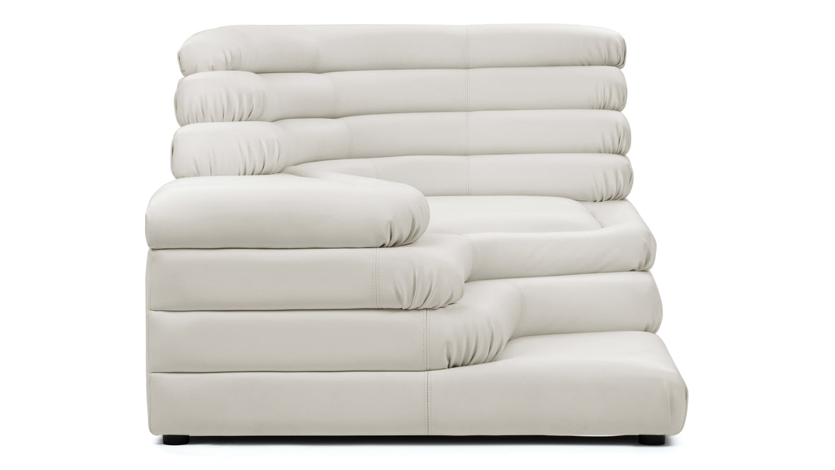 Terrazza - Terrazza Sofa, Right Arm, Cream Vegan Leather