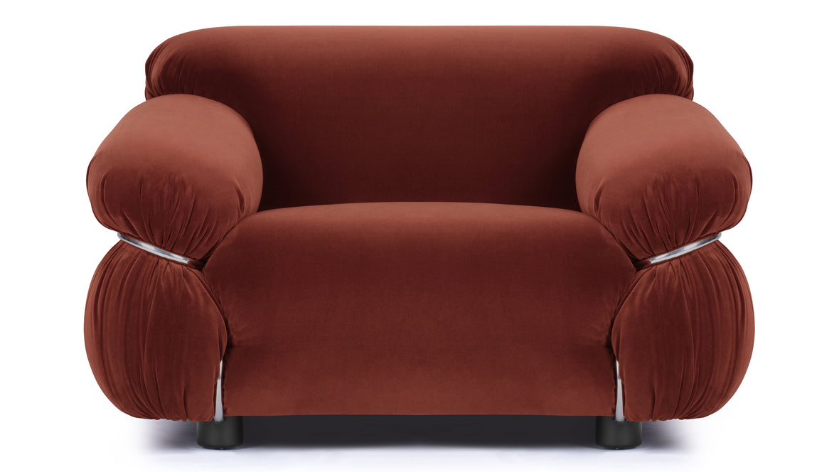 Sesann - Sesann Lounge Chair, Burgundy Luxe Velvet